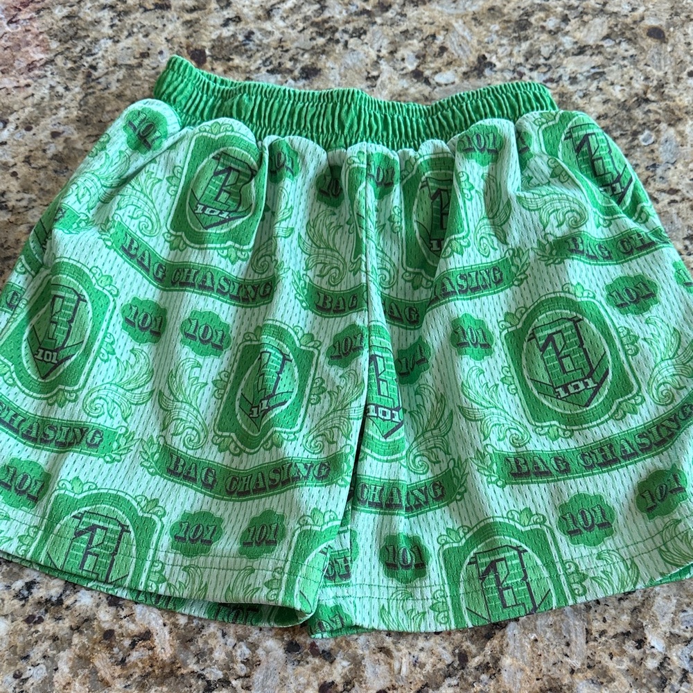 Baseball Lifestyle 101 Green Money Print Shorts YM